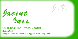 jacint vass business card